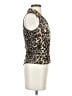 Cache 100% Polyester Gold Sleeveless Blouse Size S - photo 4