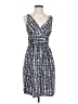 Ann Taylor Print Gray Cocktail Dress Size S (estimated) - photo 1
