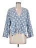 Zara Blue 3/4 Sleeve Blouse Size M - photo 1