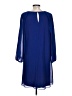 DKNY 100% Polyester Solid Blue Casual Dress Size 12 - photo 2