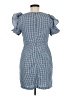 INA Checkered-gingham Blue Casual Dress Size M - photo 2