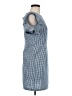 INA Checkered-gingham Blue Casual Dress Size M - photo 4