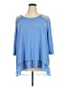 Woman Within Blue 3/4 Sleeve Top Size 22 (1X) - photo 1