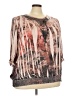 Cj Banks 100% Polyester Brown 3/4 Sleeve Blouse Size 3X - photo 1
