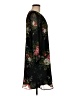 Ann Taylor LOFT 100% Polyester Floral Black Casual Dress Size Med Petite - photo 4