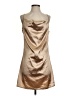 Assorted Brands Metallic Solid Tan Cocktail Dress Size S - photo 1