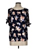 Double Click Blue 3/4 Sleeve Blouse Size L - photo 1