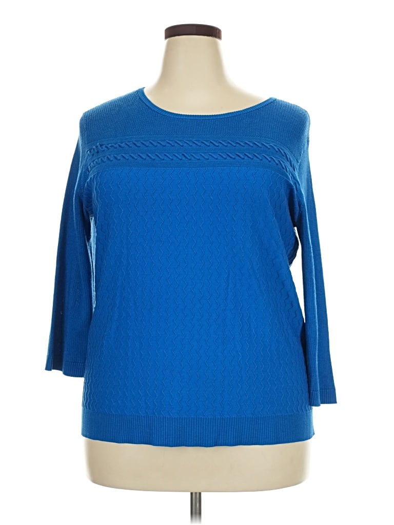 Pre-owned Carlisle Silk Pullover Sweater In Blue