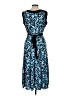 Perceptions Animal Print Blue Cocktail Dress Size L - photo 2