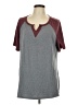 BLOOMCHIC Color Block Gray Short Sleeve Henley Size 10 - 30 - photo 1