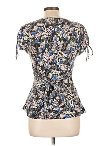 Express Design Studio Short Sleeve Silk Top (view 2)