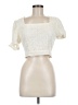 Shein 100% Polyester Ivory Short Sleeve Top Size M - photo 1