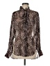 Reiss Animal Print Brown Long Sleeve Blouse Size 6 - photo 1