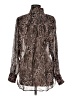 Reiss Animal Print Brown Long Sleeve Blouse Size 6 - photo 2