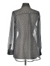 a.n.a. A New Approach 100% Polyester Polka Dots Silver Black Long Sleeve Blouse Size L - photo 2