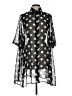 Gottex 100% Polyester Polka Dots Black Kimono Size L - photo 1