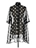 Gottex 100% Polyester Polka Dots Black Kimono Size L - photo 2