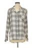 Billy T 100% Lyocell Checkered-gingham Gray Long Sleeve Button-Down Shirt Size M - photo 1