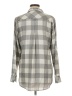 Billy T 100% Lyocell Checkered-gingham Gray Long Sleeve Button-Down Shirt Size M - photo 2
