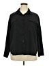 Unbranded Solid Black 3/4 Sleeve Button-Down Shirt Size XXL - photo 1