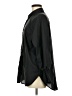 Unbranded Solid Black 3/4 Sleeve Button-Down Shirt Size M - photo 5