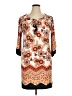 En Focus Studio Print Orange Casual Dress Size 14 - photo 1