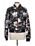 White Mark 100% Polyester Floral Black Jacket Size L - photo 1