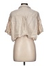Zara Tan Short Sleeve Blouse Size L - photo 2