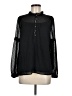 Ann Taylor LOFT 100% Polyester Polka Dots Black Long Sleeve Blouse Size M - photo 1