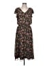 MSK 100% Polyester Floral Black Casual Dress Size L - photo 1