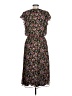 MSK 100% Polyester Floral Black Casual Dress Size L - photo 2