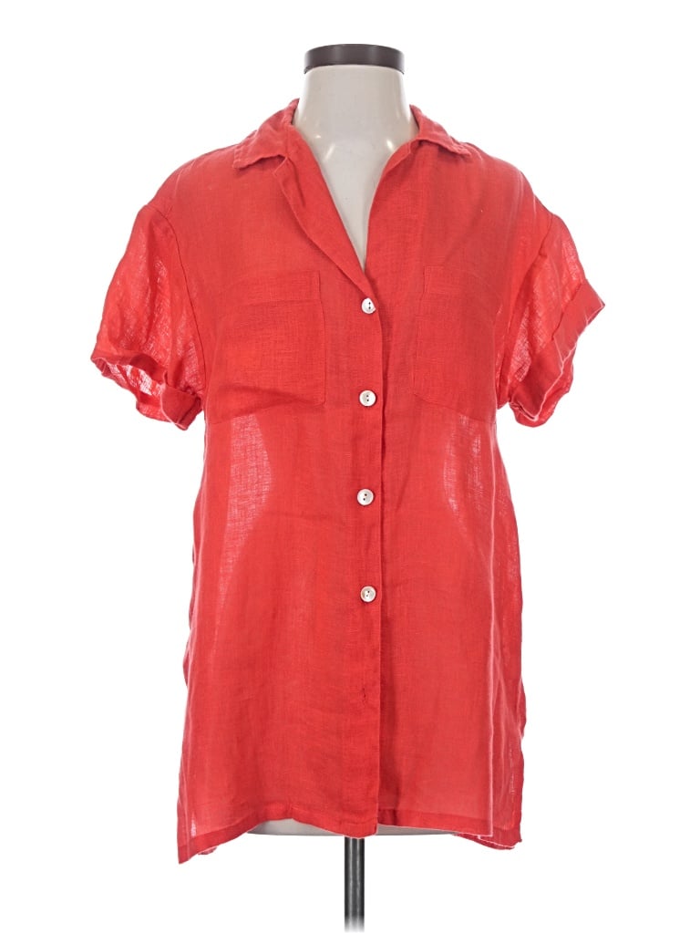 Pre-owned Vitamin A Short Sleeve Blouse In Red