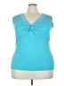 August Silk Teal Sleeveless Top Size 3X - photo 1