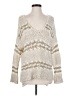 Free People Metallic Ivory Pullover Sweater Size S - photo 1