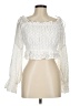 Selfie Leslie 100% Cotton Ivory Long Sleeve Blouse Size M - photo 1