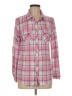 White Mark Plaid Pink Long Sleeve Button-Down Shirt Size M - photo 1