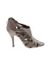 Saks Fifth Avenue 100% Leather Gray Heels Size 10 - photo 1