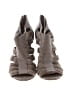 Saks Fifth Avenue 100% Leather Gray Heels Size 10 - photo 2