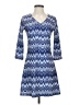 Kaeli Smith Chevron-herringbone Blue Casual Dress Size S - photo 1