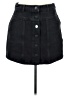 Lulus 100% Cotton Solid Black Denim Skirt Size M - photo 1