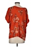 Sseko 100% Rayon Orange Short Sleeve Blouse Size XS (1) - photo 2