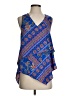 Laundry by Shelli Segal 100% Polyester Blue Sleeveless Blouse Size XS - photo 1