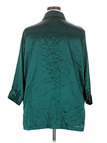 Assorted Brands 3/4 Sleeve Button-Down Shirt (view 2)