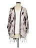 Earthbound Trading Co. 100% Rayon Gray Kimono Size M - photo 1