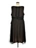 Connected Apparel 100% Polyester Black Brown Cocktail Dress Size 24 - photo 2