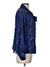 BA&SH 100% Polyester Animal Print Blue Long Sleeve Blouse Size Lg (3) - photo 4