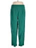 Doncaster Collection 100% Silk Solid Green Silk Pants Size 16 - photo 1