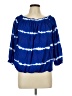 Lumiere 100% Rayon Blue 3/4 Sleeve Blouse Size L - photo 1