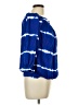 Lumiere 100% Rayon Blue 3/4 Sleeve Blouse Size L - photo 4