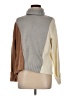 Evolution by Cyrus Color Block Tan Turtleneck Sweater Size M - photo 1